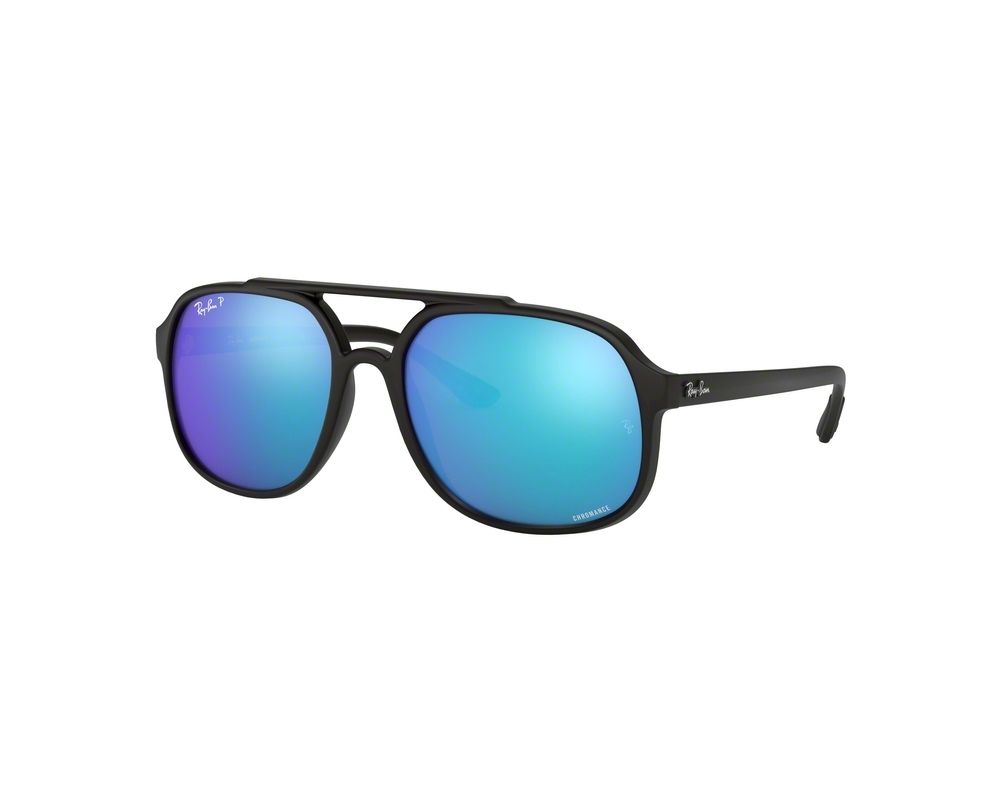 Ray Ban Rb4312ch Chromance Matte Black Green Mirror Blue Polar Rb4312ch 601sa1 Sunglasses Iceoptic