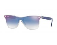 Ray-Ban RB4440N Matte Transparent Clear Gradient Blue Mirror