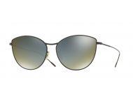 Oliver Peoples Rayette Matte Black Graphite Gold Mirror