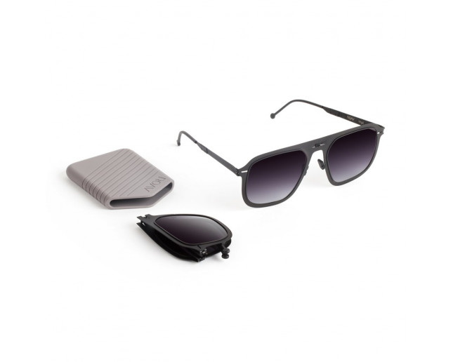 Roav Virgil Matte Black Grey Gradient Polarized Lenses VIRGIL 8003 13.41 Sunglasses IceOptic