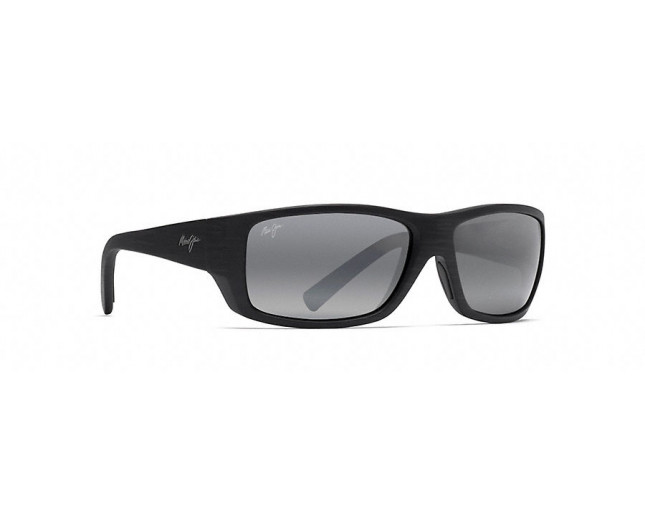 Maui Jim Wassup Noir Mat Motif Similibois Gris Neutre