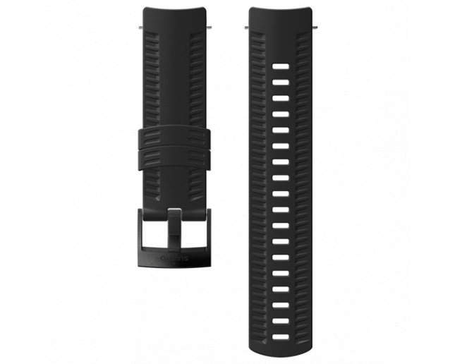 Suunto Bracelet Black Steel Silicone Strap 24MM Athletic 1 SS050155000 Multisports Watches and Outdoor GPS IceOptic