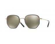 Oliver Peoples Alland Blue Brushed Soft Gold Grey Goldtone 