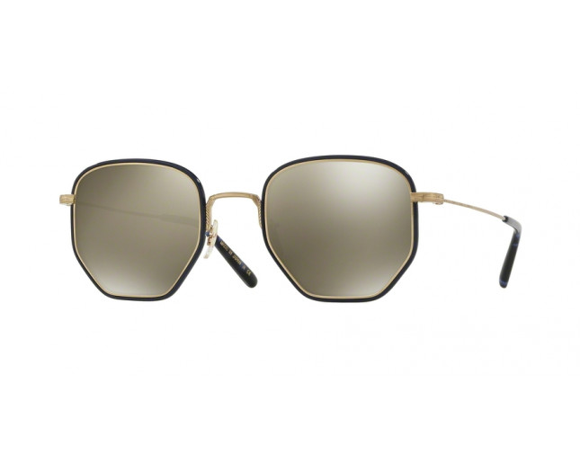 Oliver Peoples Alland Blue Brushed Soft Gold Grey Goldtone 