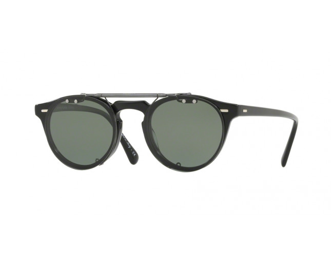 Oliver Peoples Clip-On Gregory Peck Flip Up Gunmetal G15 Polar