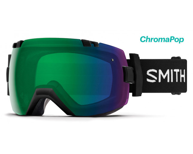 Smith I/OX Black 2 écrans ChromaPop Everyday Green Mirror & ChromaPop Storm Yelllow Flash