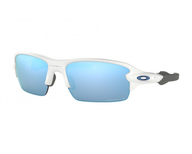 Oakley Flak XS Polished White-Prizm Deep Water Polarized