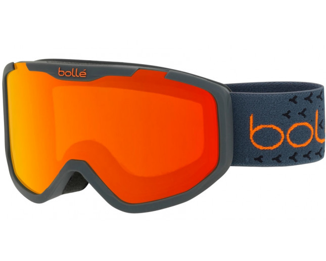 Bollé Masque de Ski Enfant Rocket Plus Matte Dark Grey & Orange Sunrise