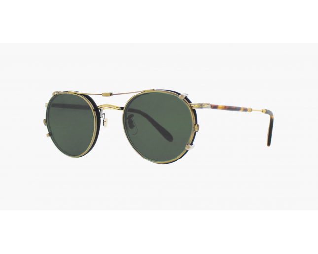 Garrett Leight Wilson Clip Antique Gold/Green