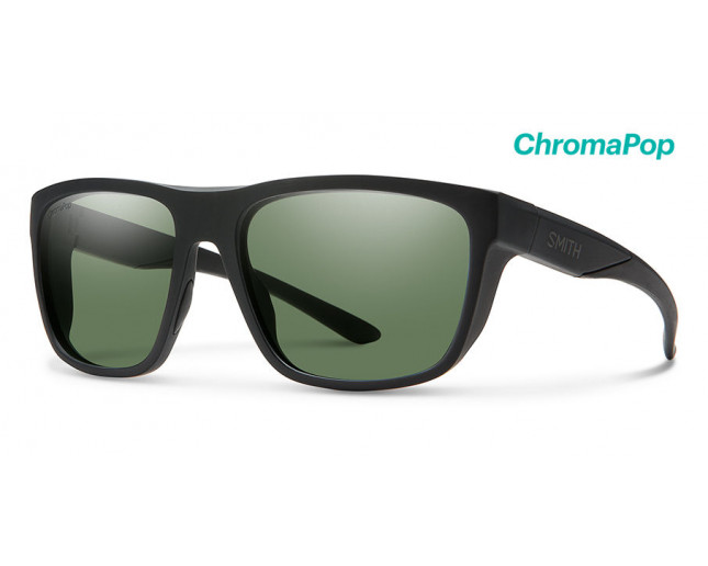 Smith Barra Matte Black ChromaPop Polarized Gray Green