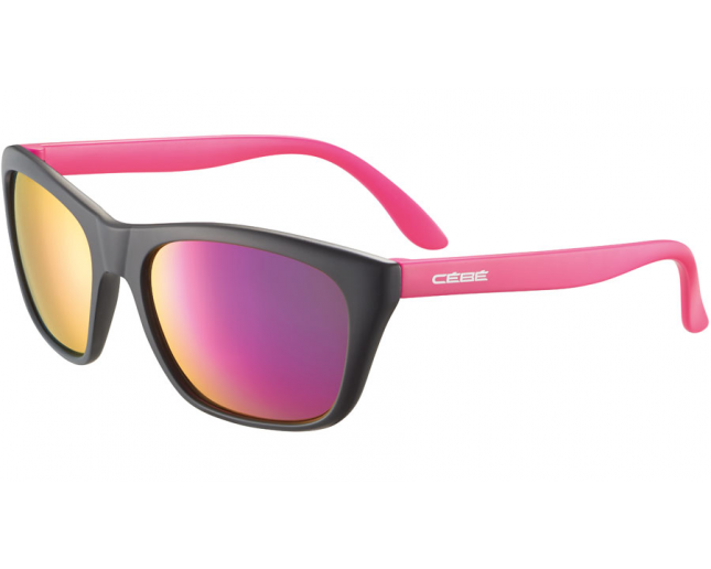 Cébé Cooper Matt Black Pink 1500 Grey PC Blue Light Pink Flash Mirror