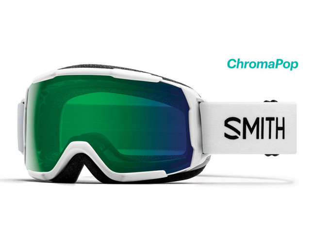 Smith Masque de Ski Grom White ChromaPop Everyday Green Mirror
