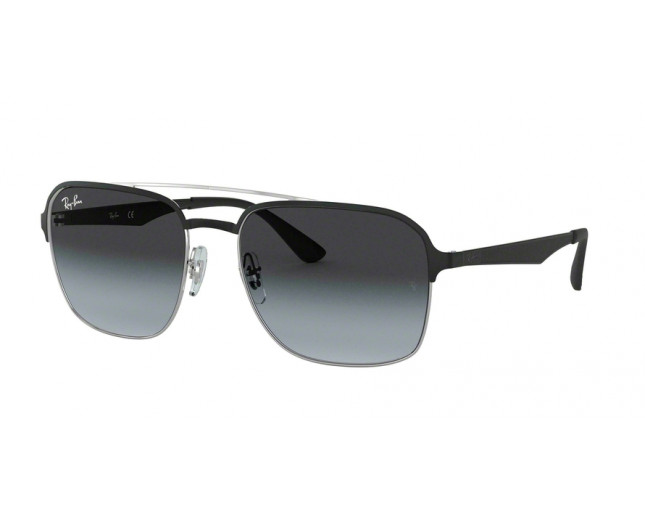 Ray Ban RB3570 Silver top shiny black-Dark green polar