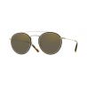 Oliver Peoples Ellice New Antique Gold Blue Lenses