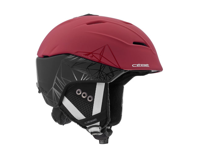 Cébé Casque de Ski Atmosphere 2.0 Matt Black Red Geometric Mountain