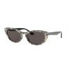 Ray-Ban RB4314N Nina Havana Beige Grey Mirror Gold