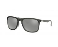 Ray-Ban RB4313 Matte Transparent Grey Grey Mirror Silver