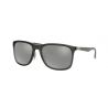 Ray-Ban RB4313 Matte Transparent Grey Grey Mirror Silver