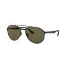 Ray-Ban RB3606 Shiny Black On Top Matte Black Dark Green Polar