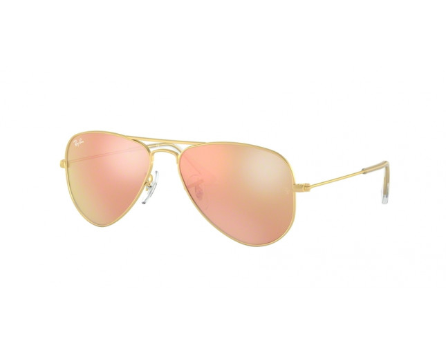 Ray-Ban Aviator Junior RJ9506S Matte Gold Pink Mirror