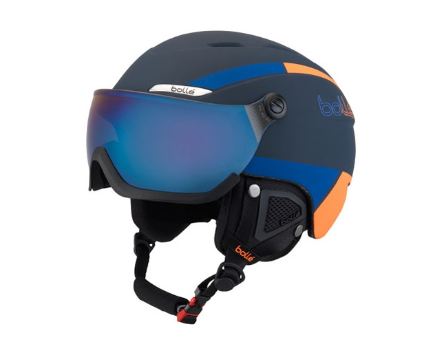 Bollé Casque de Ski à visière B-Yond Visor Navy & Orange Grey Blue Visor cat3