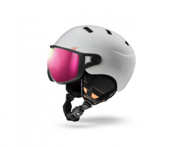 Julbo Casque de Ski Visière Strato Blanc Flash Rose