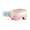 Julbo Masque de Ski Elara OTG Blanc/Orange/Turquoise Zebra Light Red Flash Rouge