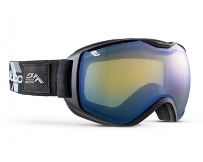 Julbo Masque de Ski Quantum Noir Ecran Jaune Flash Bleu