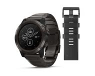 Garmin Fénix 5X Plus HR Black Sapphire noire avec bracelet métal