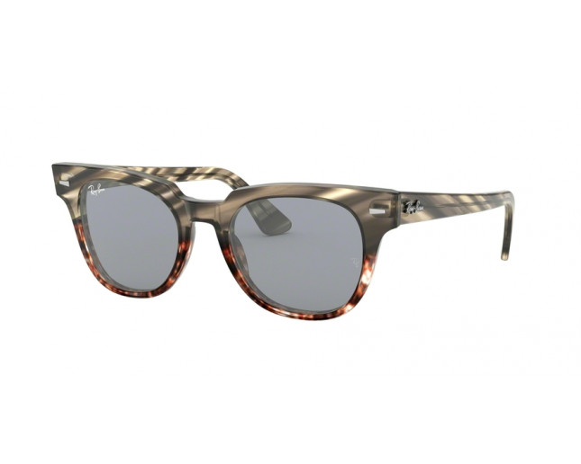 Ray-Ban Meteor Grey Gradient Brown Stripped Blue Mirror Gold