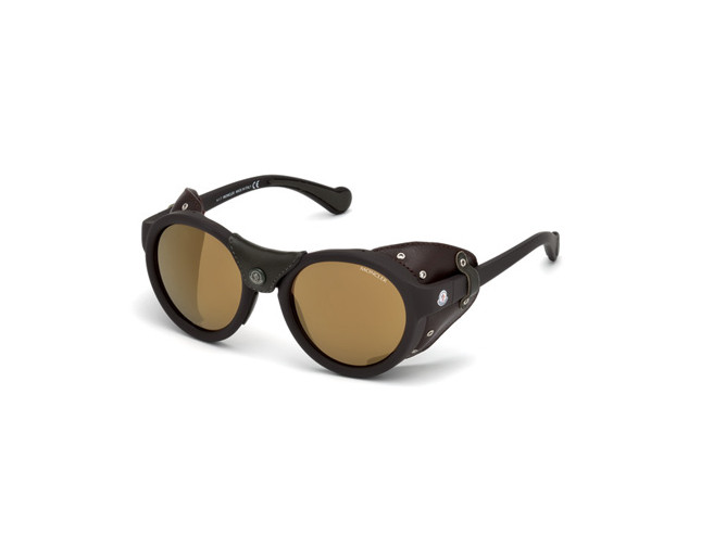 Moncler ML0046 Matt Black Brown Mirror