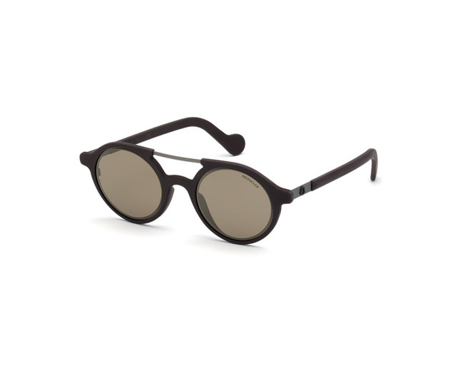 Moncler ML0083 Rubber Brown Brown Mirror