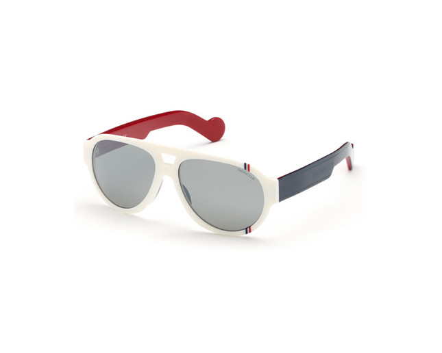 Moncler ML0046 Matt White Grey Mirror