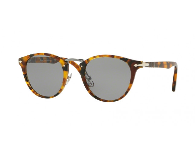 Persol 3108S Typewriter Edition Striped Brown Polarized Blue Faded