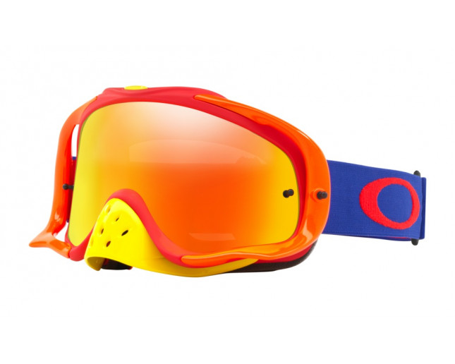 vinge Sydøst kjole Oakley Crowbar MX Flo Blue Red-Fire Iridium - OO7025-48 - Mx/Dirt Goggles -  IceOptic