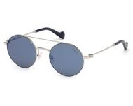 Moncler ML0084 Shiny Palladium Blue Mirror