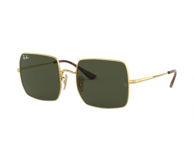 Ray-Ban RB1971 Square Gold Crystal Green