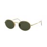 Ray-Ban RB3447 Oval Metal Shiny Gold Green