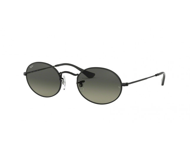 Ray-Ban Oval Flat Lenses Black Grey 