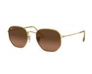 Ray-Ban Hexagonal Gold Brown Gradient Grey