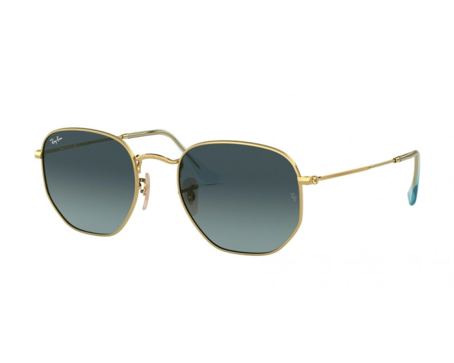 Ray-Ban Hexagonal Gold Brown Gradient Grey