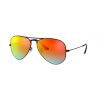 Ray-Ban Aviator Shiny Black Mirroir Gradient Blue