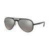 Ray-Ban RB4320CH Matte Black Grey Mirror Polarized 