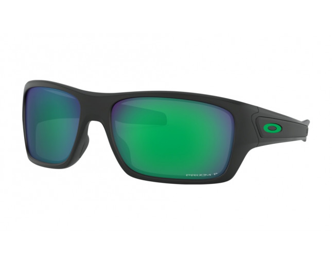 Oakley Turbine Matte Black Prizm Jade Polarise OO9263 45 Sunglasses IceOptic