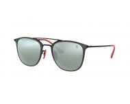 Ray-Ban Ferrari Edition Black On Top Matte Black Mirror Silver