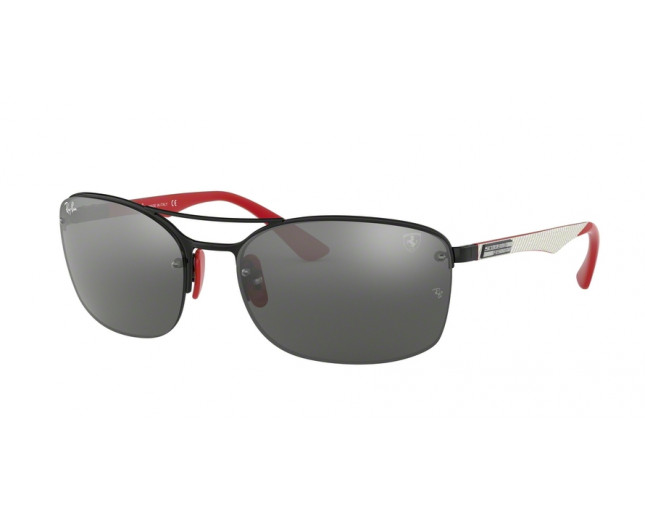 Ray-Ban Ferrari Edition Black On Top Matte Black Mirror Silver