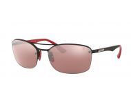 Ray-Ban Ferrari Edition Black On Top Matte Black Mirror Silver