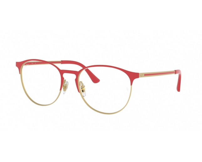 Ray-Ban RX6375 Matt Red On Rubber Gold 