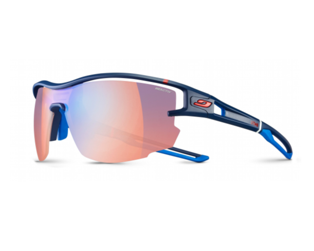 Julbo Aero PRO UTMB Bleu REACTIV Performance 1 3 Flash Bleu Ultra Trail Mont Blanc J4833437 Lunettes de soleil IceOpti