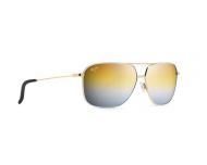 Maui Jim Kami Gold with White Dual Mirror Gold to Silver